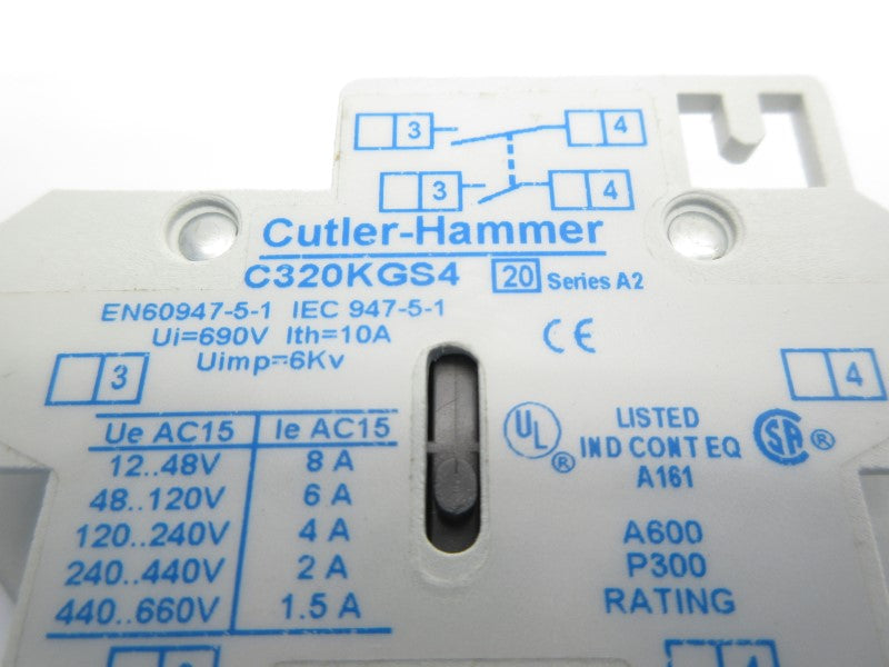 CUTLER HAMMER C320KGS4 SER. A2 440/660V 1.5A NSNP