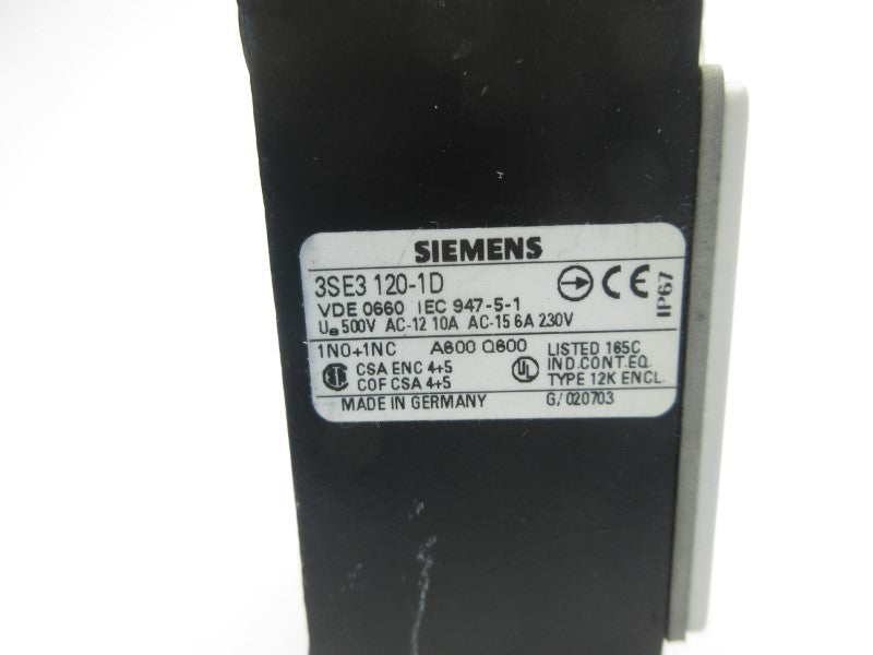 SIEMENS 3SE3120-1D 230VAC 6A NSNP