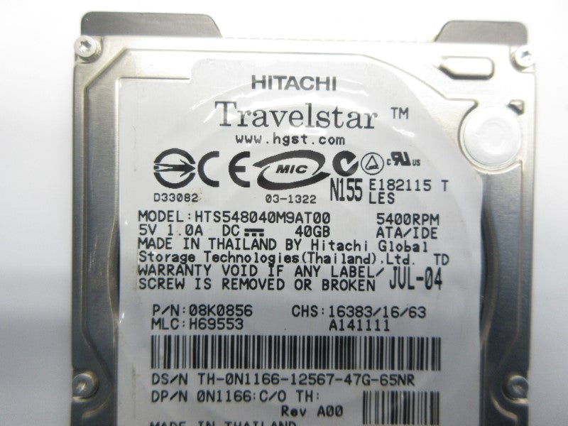 HITACHI HTS548040M9AT00 5V 1.0A NSNP