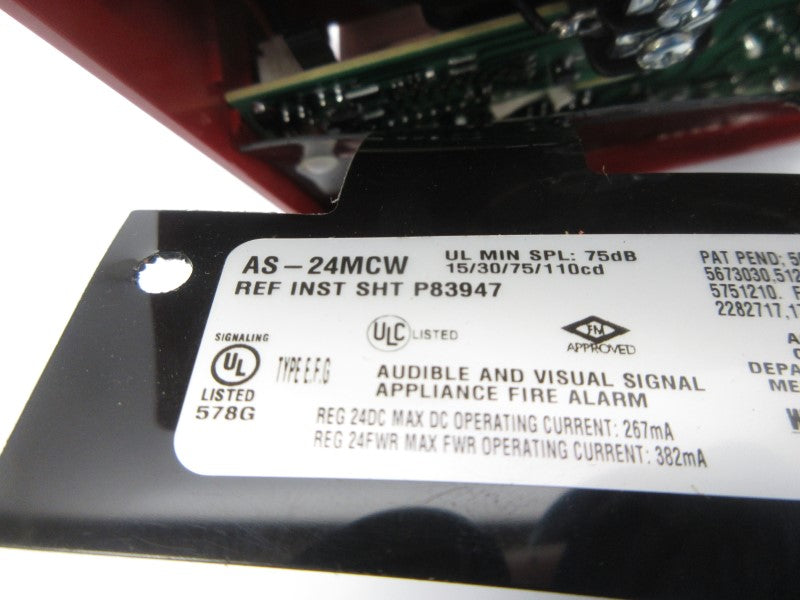 WHEELOCK AS-24MCW NSNP