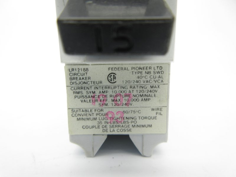 FEDERAL PIONEER NB115 120/240VAC 15A NSNP