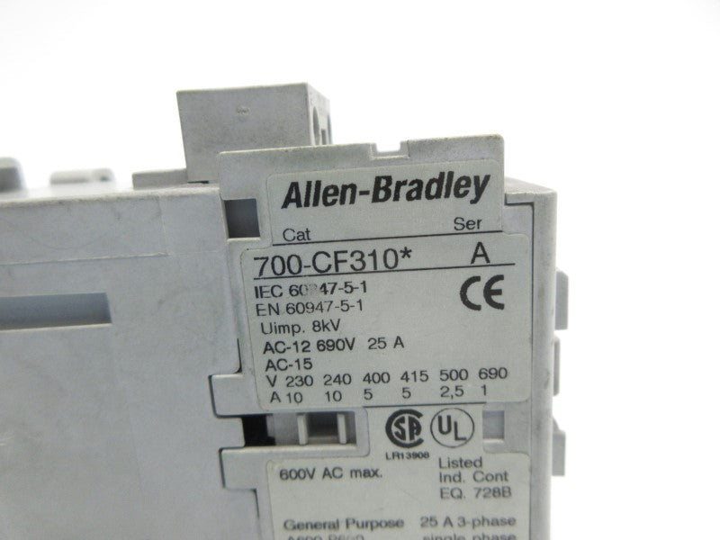 ALLEN BRADLEY 700-CF310D SER. A 110/120V 25A UNMP