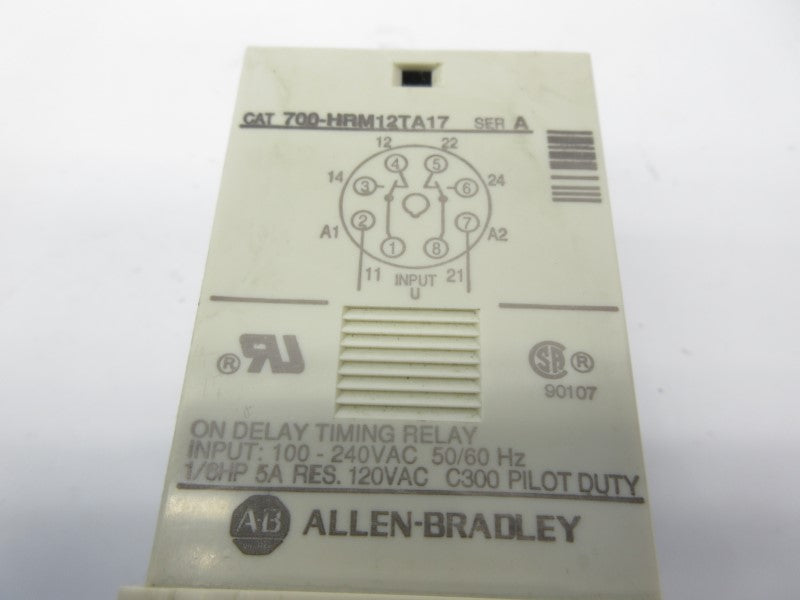 ALLEN BRADLEY 700-HRM12TA17 SER. A 100-240VAC 0-10S NSNP