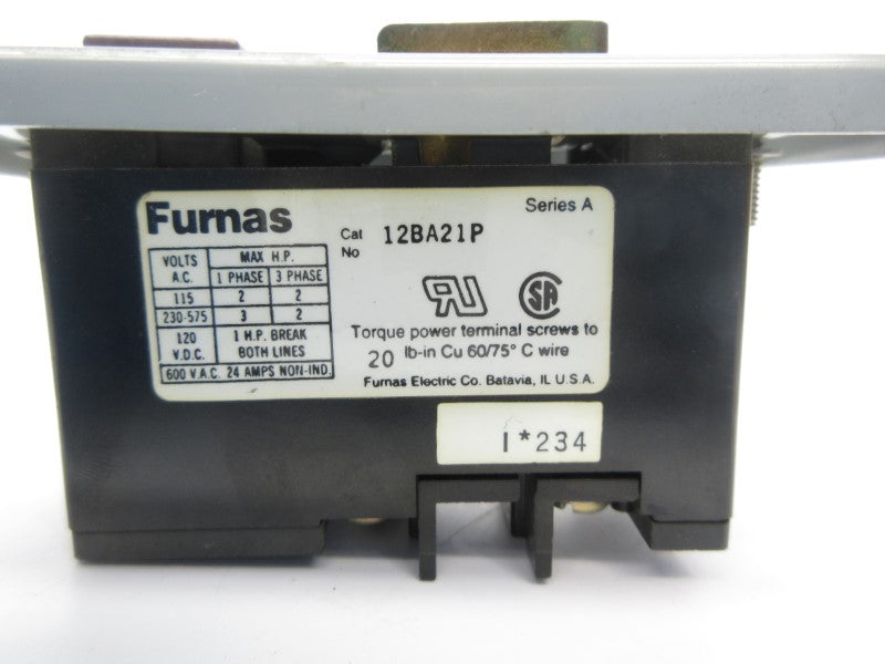 FURNAS 12BA21P SER. A 600VAC 24A NSNP