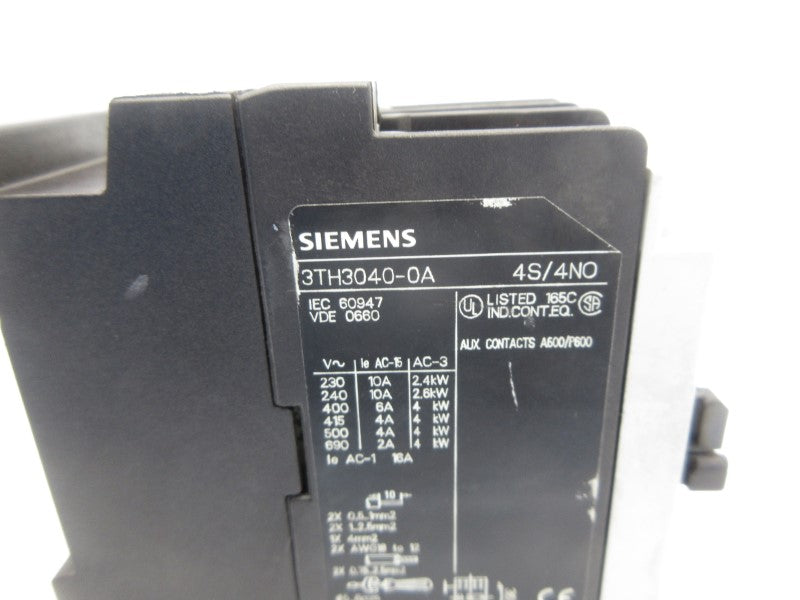 SIEMENS 3TH3040-0A 110/120V NSNP