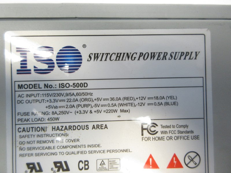 ISO ISO-500D 115/230V 9/5A NSNP