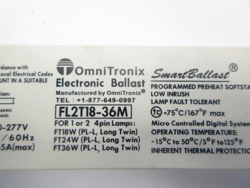 OMNITRONIX FL2T18-36M 120-277V NSNP