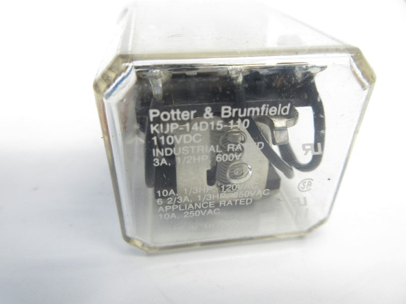 POTTER & BRUMFIELD KUP-14D15-110 110VDC 10A NSNP