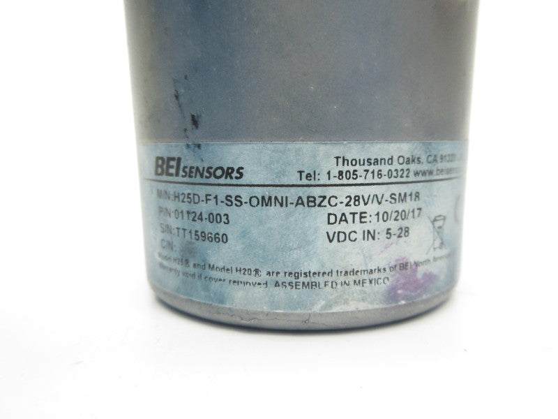 BEI H25D-F1-SS-OMNI-ABZC-28V/V-SM18 01124-003 5-28VDC UNMP