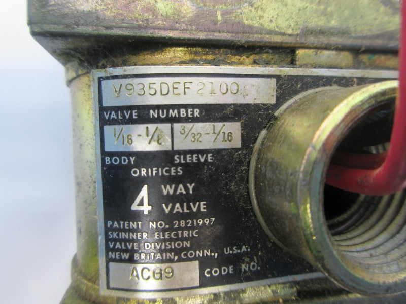 SKINNER VALVES V935DEF2100 110/120V 100PSI UNMP