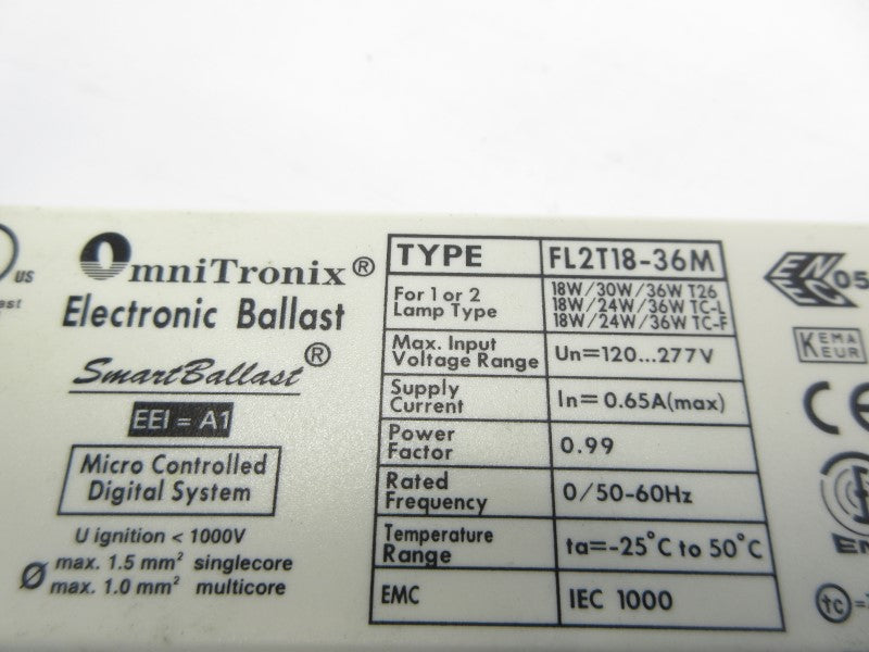 OMNITRONIX FL2T18-36M 120-277V UNMP