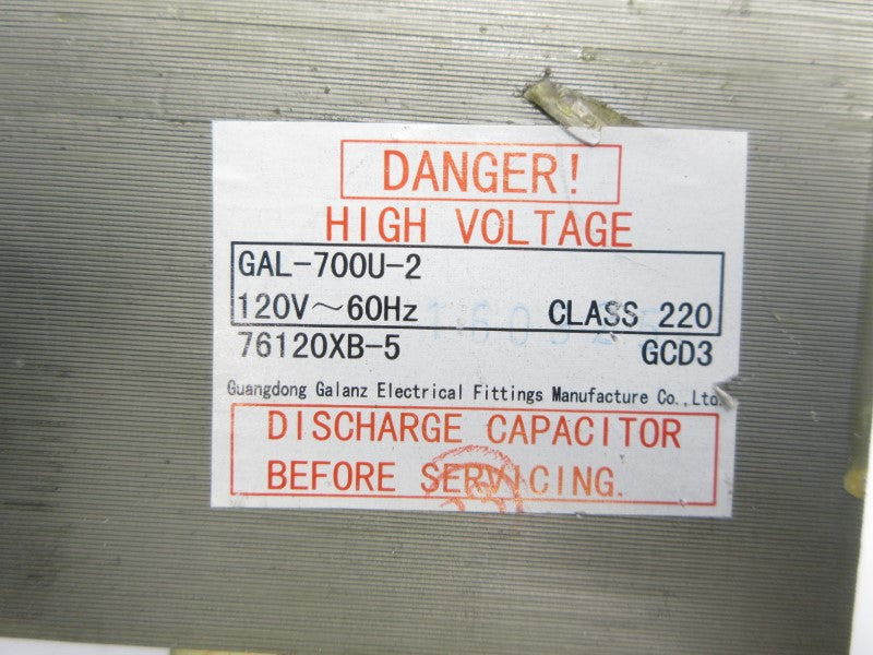 GUANGDONG GALANZ ELECTRICAL GAL-700U-2 120V UNMP