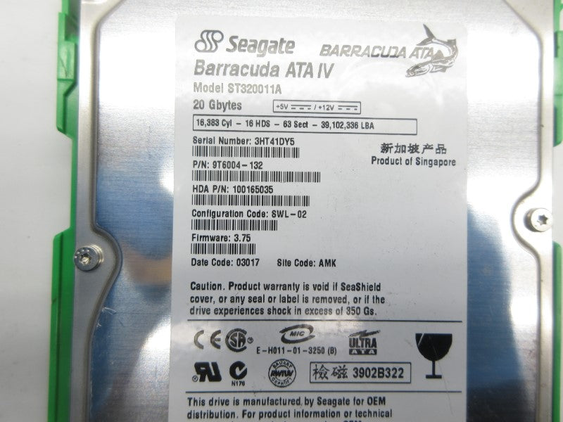 SEAGATE 9T6004-132 ST320011A F/W 3.75 5/12V NSNP