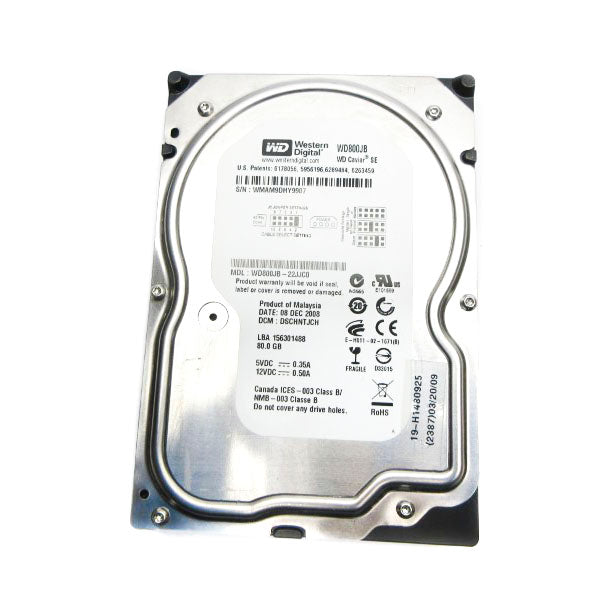 WESTERN DIGITAL WD800JB-22JJC0 12VDC 0.50A NSNP