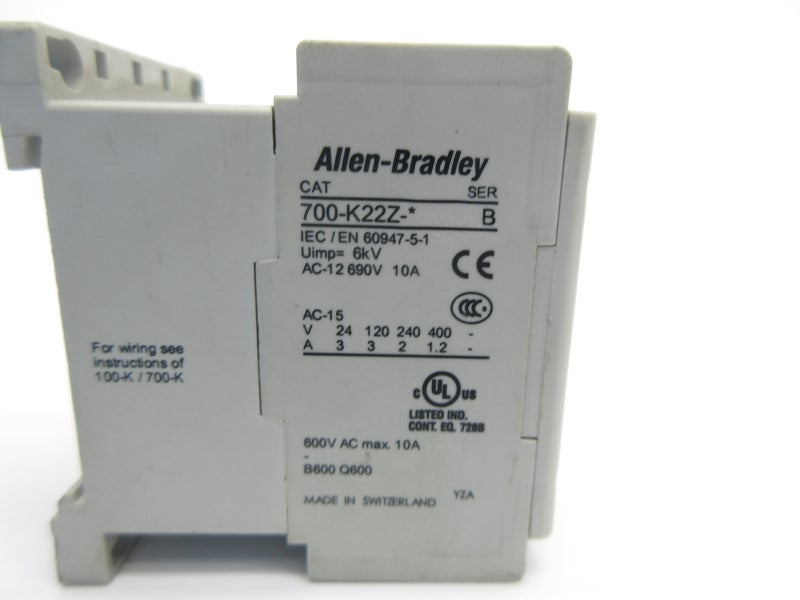 ALLEN BRADLEY 700-K22ZD SER. B 110/120V 10A NSNP