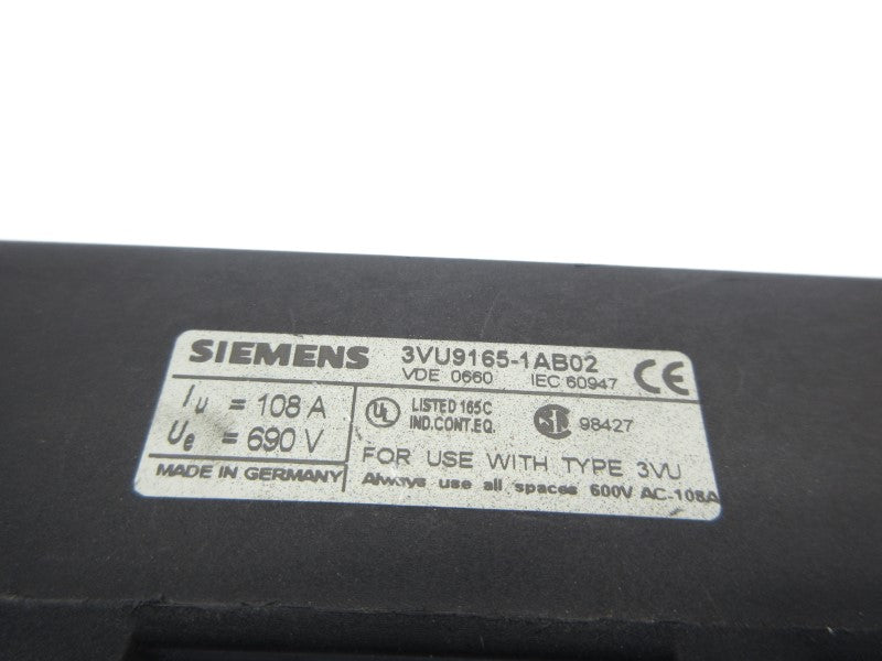 SIEMENS 3VU9165-1AB02 690V 108A NSNP