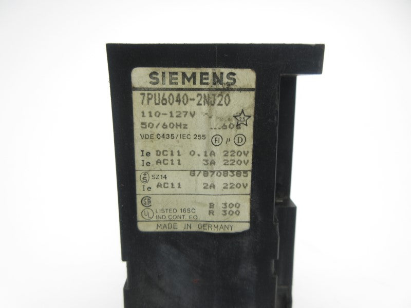 SIEMENS 7PU6040-2NJ20 110-127V 0-60S NSNP