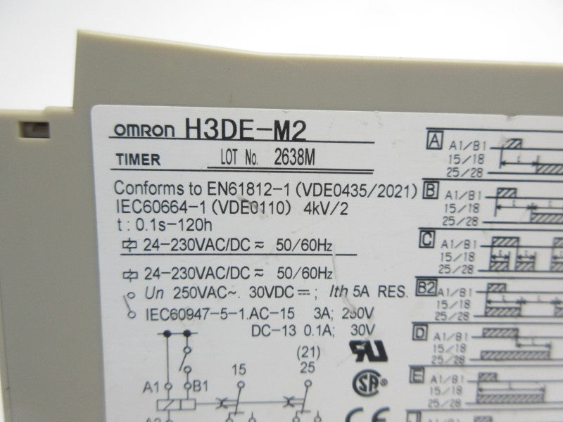 OMRON H3DE-M2 24-230VAC/DC 0.1S-120H NSNP