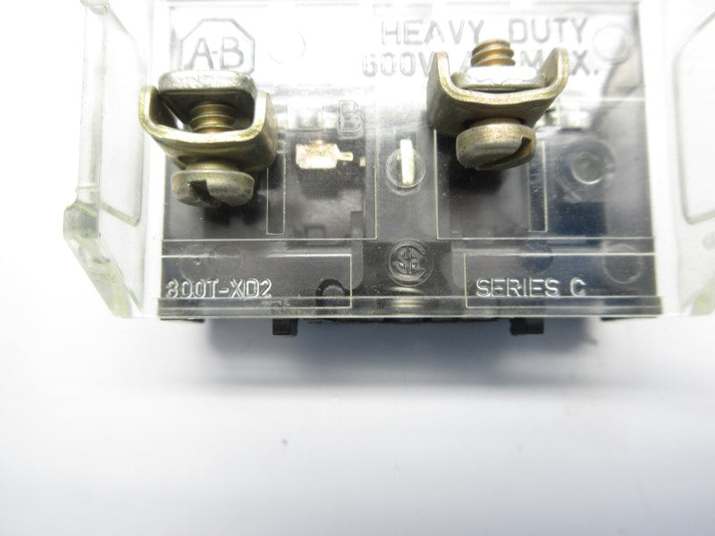 ALLEN BRADLEY 800T-XD2 SER. C 600VAC NSNP