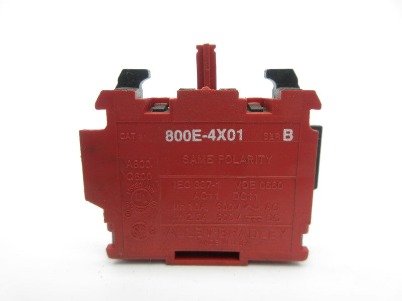 ALLEN BRADLEY 800E-4X01 SER. B 600VAC/DC 10A NSNP