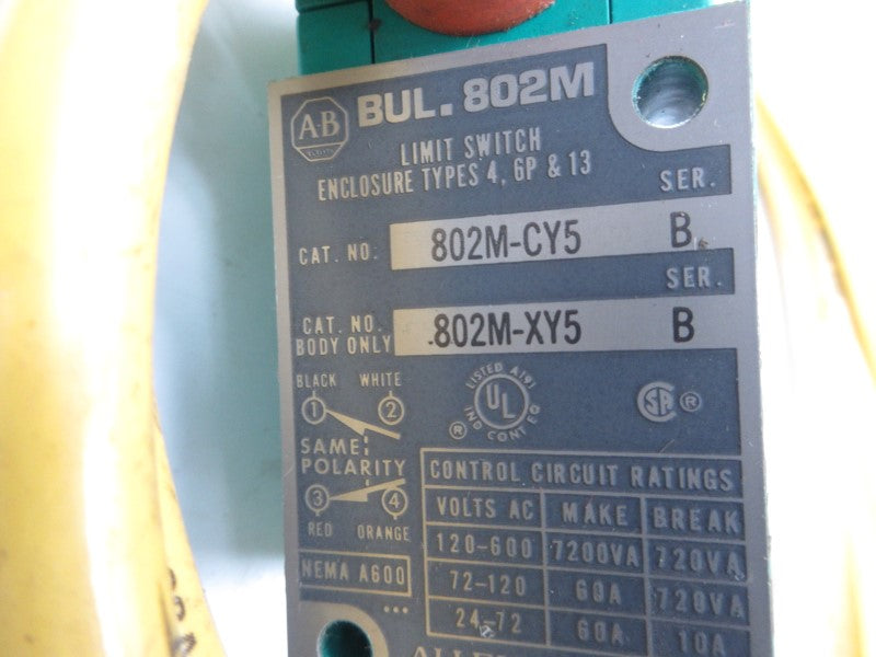 ALLEN BRADLEY 802M-CY5 SER. B 100-600VAC 60A NSNP