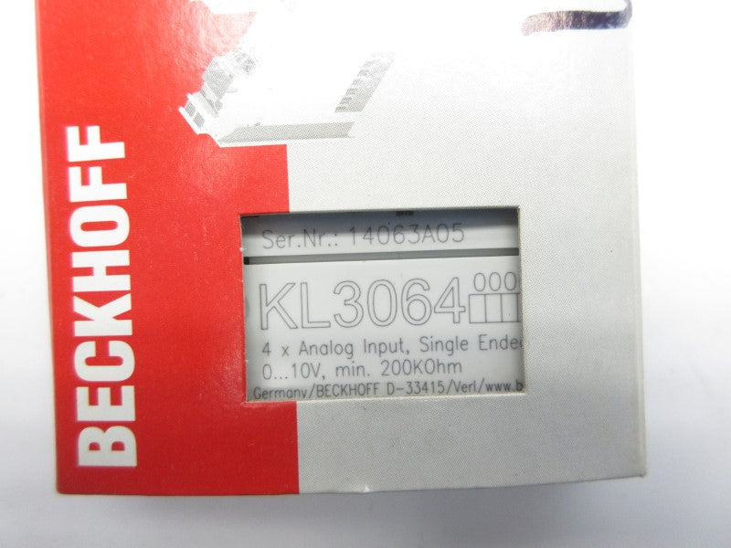 BECKHOFF KL3064 0-10V NSMP