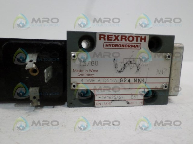 REXROTH 4WE6D51/AG24NK4 DIRECTIONAL CONTROL VALVE NSNP