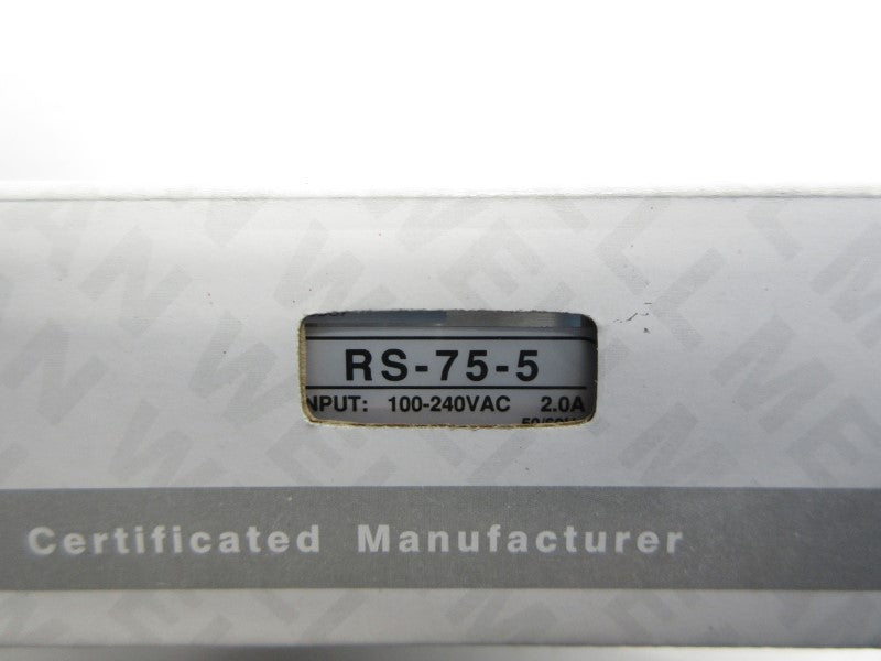 MEAN WELL RS-75-5 100-240VAC 2.0A NSMP