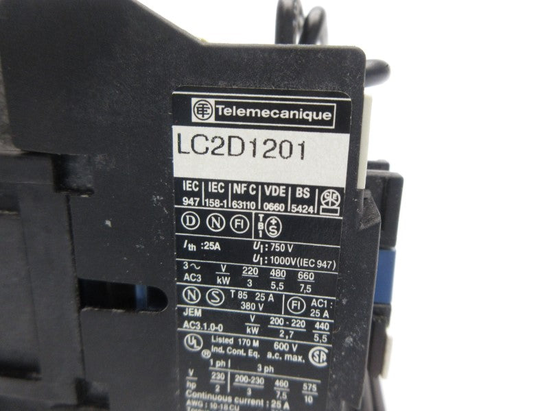 TELEMECANIQUE LC2D1201F7 110V 25A NSNP