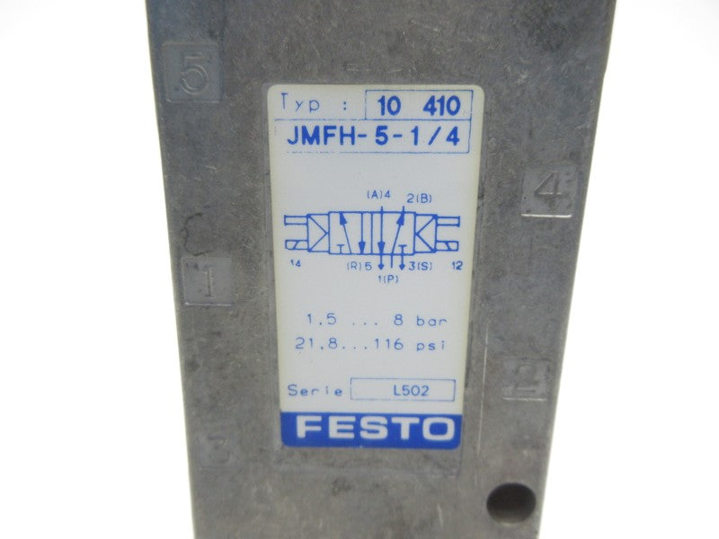 FESTO JMFH-5-1/4 10410 21.8-116PSI NSNP