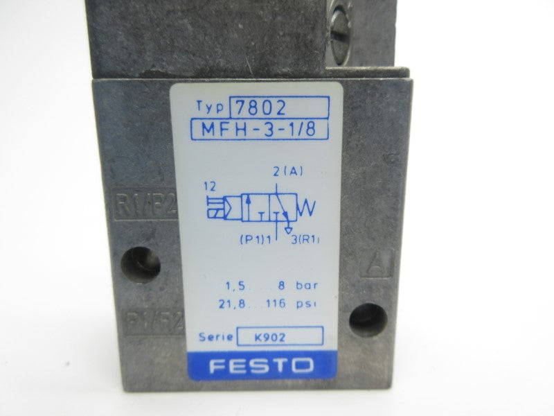 FESTO MFH-3-1/8 7802 21.8-116PSI NSNP