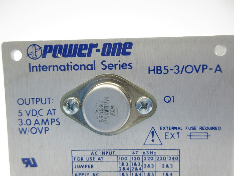 POWER ONE HB5-3/OVP-A 230/240VAC 0.25A NSNP