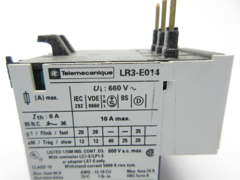 TELEMECANIQUE LR3-E014 600VAC 7-10A NSNP