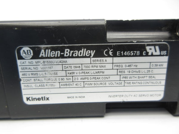 ALLEN BRADLEY MPL-B1530U-VJ42AA SER. A 460V 2.0A UNMP