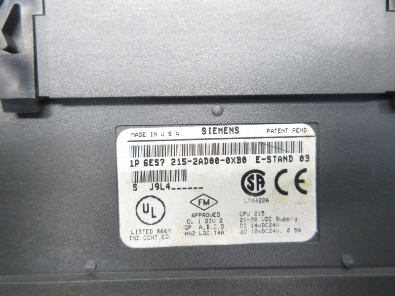 SIEMENS 6ES7215-2AD00-0XB0 UNMP