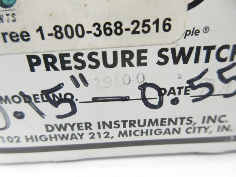 DWYER 1910-0 480VAC 15A 10PSI NSMP