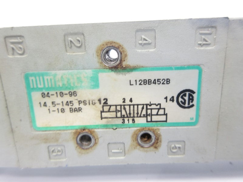 NUMATICS L12BB452B 24VDC 14.5-145PSI UNMP