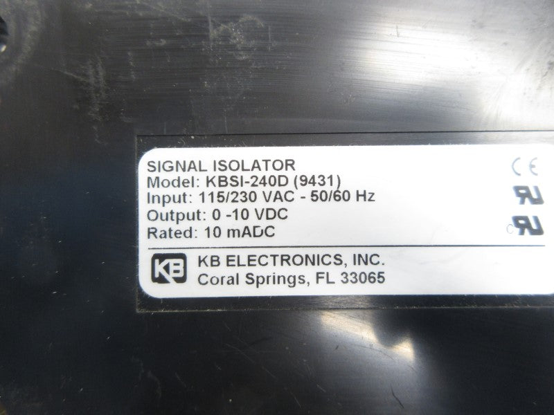 KB ELECTRONICS KBSI-240D 9431 115/230VAC UNMP