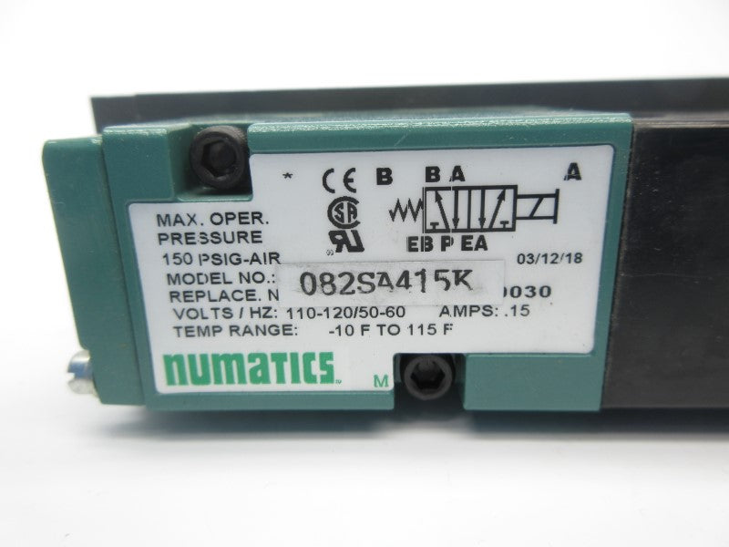 NUMATICS 082SA415K030 110-120V .15A 150PSI NSNP