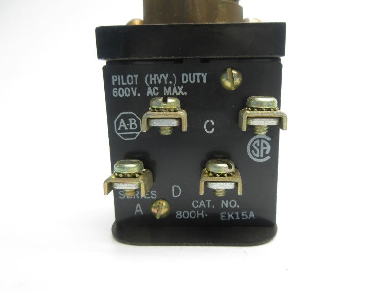 ALLEN BRADLEY 800H-EK15A SER. A 600VAC (NO KEY) NSNP