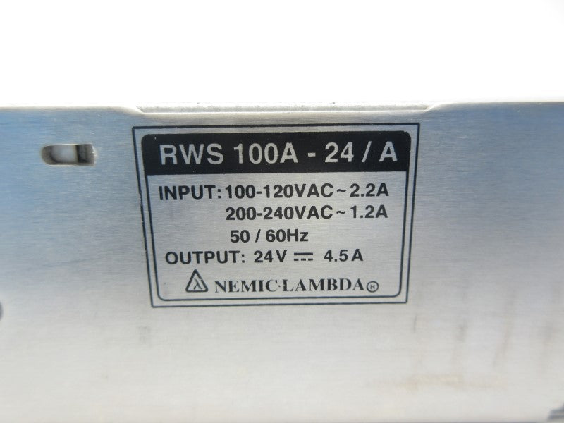 NEMIC LAMBDA RWS100A-24/A 100-120/200-240VAC 2.2/1.2A NSNP