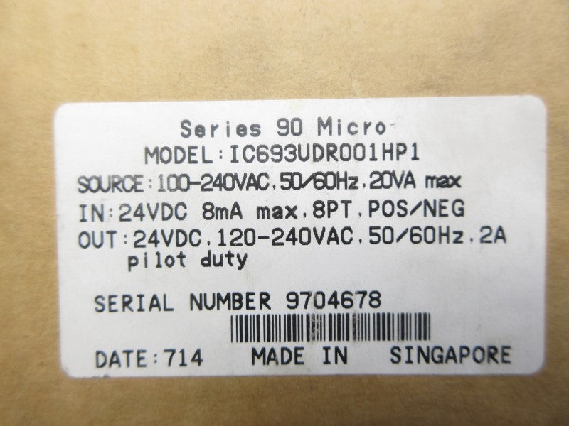 GENERAL ELECTRIC IC693UDR001HP1 100-240VAC NSMP