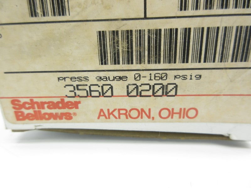SCHRADER BELLOWS 3560-0200 0-160PSI NSMP