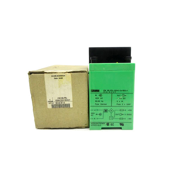PHOENIX CONTACT CM90-PS-120AC/2X15DC/1 2943819 120VAC NSMP