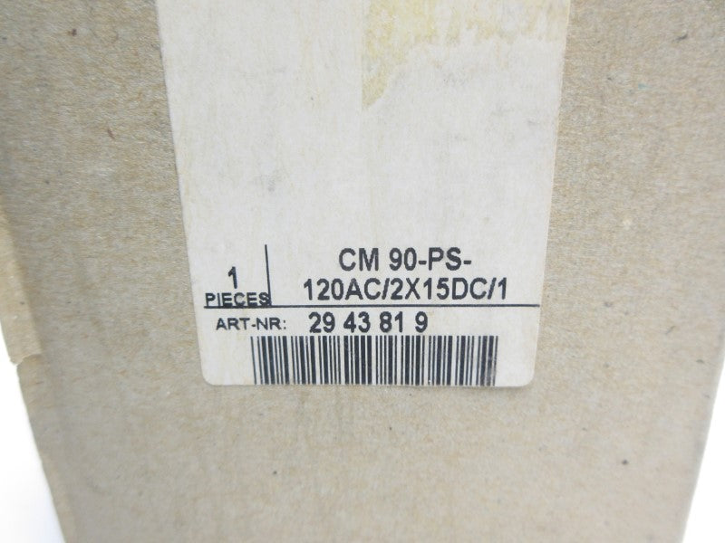 PHOENIX CONTACT CM90-PS-120AC/2X15DC/1 2943819 120VAC NSMP