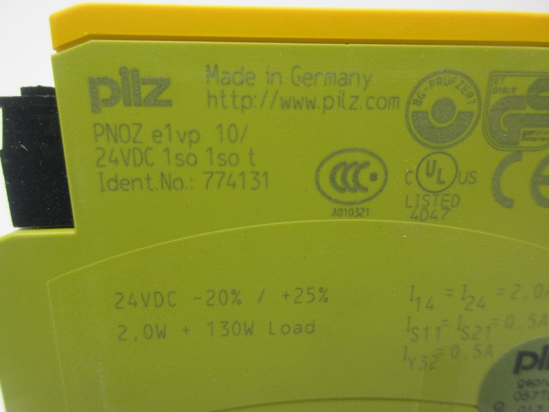 PILZ PNOZE1VP10/24VDC1SO1SOT 774131 24VDC NSMP