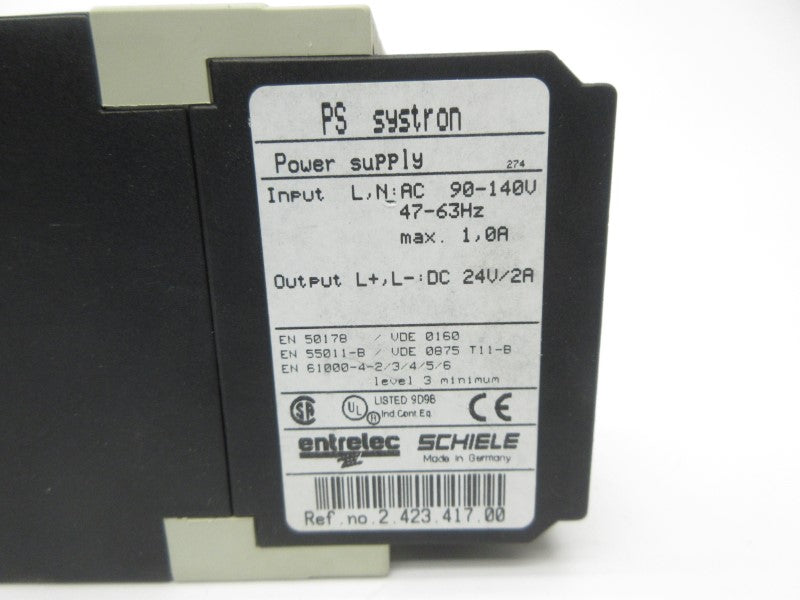 ENTRELEC 2.423.417.00 90-140VAC 1.0A NSNP