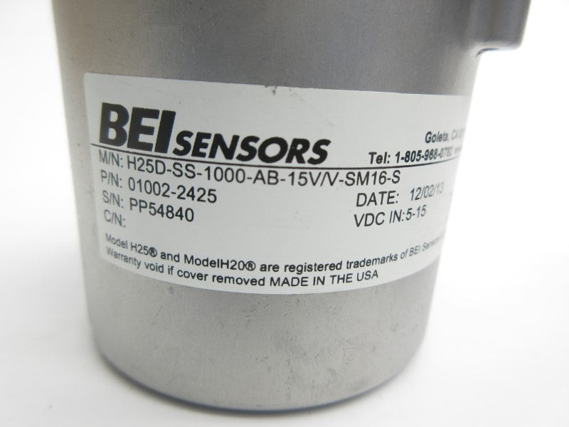 BEI H25D-SS-1000-AB-15V/V-SM16-S 01002-2425 5-15VDC NSNP