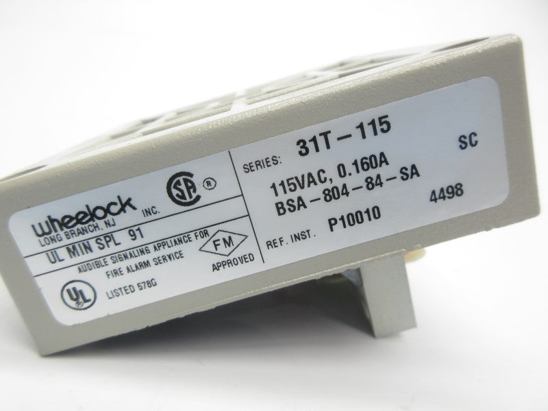 WHEELOCK BSA-804-84-SA 115VAC 0.16A NSNP