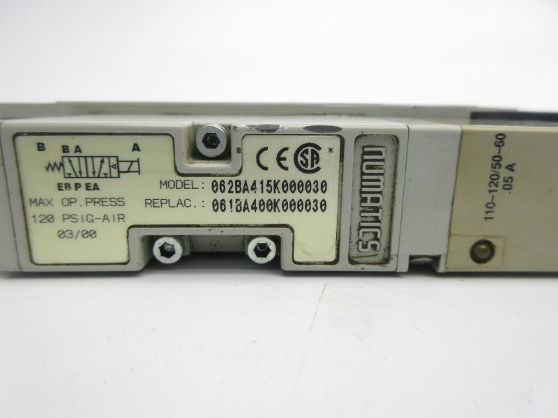 NUMATICS 062BA415K000030 110-120V .05A 120PSI NSNP
